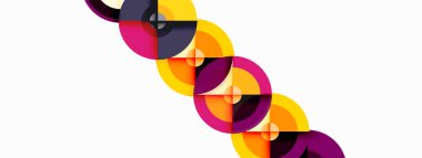 Gölgeler ile çevreler küçük geometrik bileşim soyut arkaplan