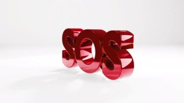 SOS 3d metin döngüsü canlandırma arkaplanı