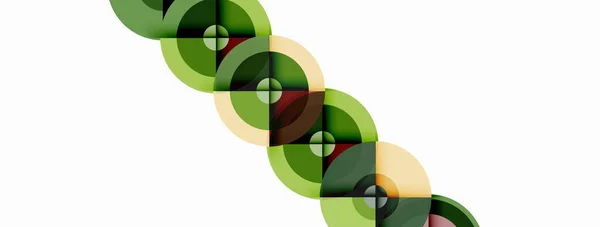 Κύκλοι Σκιές Μοντέρνα Ελάχιστη Γεωμετρική Σύνθεση Αφηρημένο Φόντο — Διανυσματικό Αρχείο