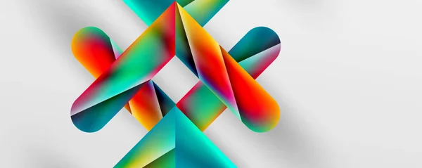 Triangle Fluid Color Gradient Abstract Background Vector Illustration Wallpaper Banner — Vettoriale Stock