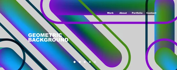 Trendy Color Overlapping Lines Abstract Background Vector Illustration Wallpaper Banner — стоковый вектор