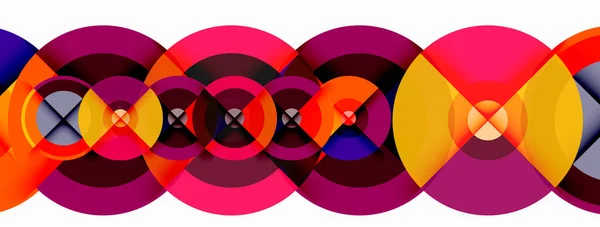 サークル流行最小限の幾何学的な抽象的な背景 ベクトルイラスト壁紙 バナー カード ブックイラスト ランディングページ — ストックベクタ