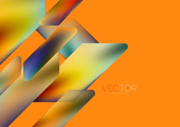 Fluid Color Dynamic Geometric Shapes Abstract Background Vector Illustration Wallpaper — 图库矢量图片