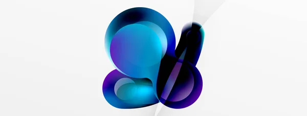 Fluid Abstract Background Liquid Color Gradients Composition Shapes Circle Flowing — 图库矢量图片