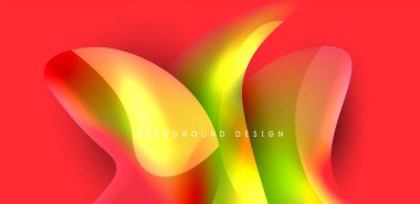 Soyut arkaplan renklerine sahip güzel sıvı şekiller