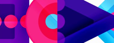 Triangles and circles abstract background for wallpaper, banner, background, card, book Illustration, landing page