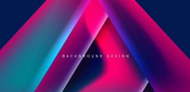Renkli sıvı gradyanlı gelecekçi üçgen vektörü soyut arkaplan
