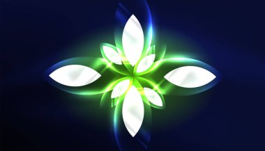 Soyut arka plan tekno neon parlayan daire şekilleri ve ışık efektli yuvarlak elemetler. Duvar kağıdı, afiş, arkaplan, iniş sayfası, duvar resimleri, davetiyeler, posterler için yüksek teknoloji tasarımı