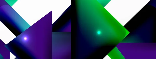 抽象的な背景 3D効果 光と影を持つシンプルな色の幾何学的な形状組成物 ベクトルイラスト壁紙 バナー カード ブックイラスト ランディングページ — ストックベクタ