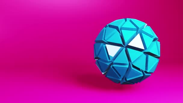 Abstract Rotation Ball Sphere Backdrop Futuristic Techno Motion Graphics Background — Vídeo de Stock