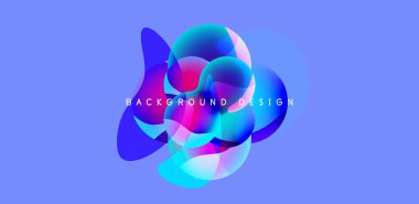 Spheres and circles abstract background, trendy colorful design. Vector Illustration For Wallpaper, Banner, Background, Card, Book Illustration, landing page