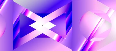 Trendy minimal geometric composition abstract background. Shadow lines and lights on glossy triangles backdrop. Vector Illustration For Wallpaper, Banner, Background, Card, Book Illustration