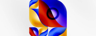 Vektör soyut geometrik arkaplan. Tekno çiçek yaprakları konsepti. Duvar kağıdı ya da doku tasarımı, parlak poster, afiş, broşür