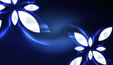 Soyut arka plan vektörü neon parlayan geometrik elementler. Duvar kağıdı, afiş, arkaplan, iniş sayfası, duvar resimleri, davetiyeler, posterler için yüksek teknoloji tasarımı