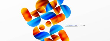 Geometrik arkaplanı çember yapın. Metalik renkli, parlak daireler ve yuvarlak şekiller. Duvar Kağıdı, Sancak, Arkaplan, Kart, Kitap İllüstrasyonu, İniş Sayfası