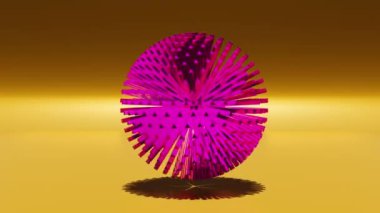 3d glass sphere background motion graphics, seamless looping video