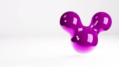 Krom sıvı baloncuklar şişiriliyor, dikişsiz animasyon tekno arka plan. 3D hareket grafikleri soyut döngüleme gelecekçi arka grup
