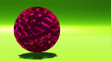 Animation wallpaper - rotating glossy sphere. Futuristic scene with 3d geometric form background. Motion graphics seamless looping video