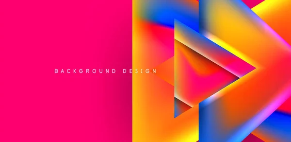 Fondo Abstracto Vector Triángulo Futurista Con Degradados Fluidos Coloridos — Archivo Imágenes Vectoriales