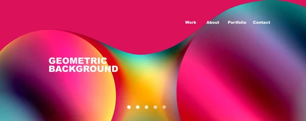Shapes Circles Geometric Abstract Background Vector Illustration Wallpaper Banner Background — Image vectorielle