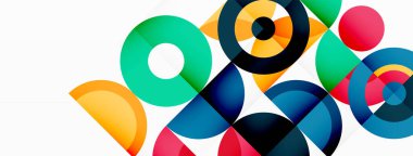 Renkli çember soyut arkaplan. Duvar kağıdı, afiş, sunum, arkaplan şablonu