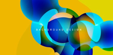 Bright abstract background glossy shiny circle and sphere composition. Minimalist geometric vector Illustration For Wallpaper, Banner, Background, Card