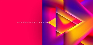 Renkli sıvı gradyanlı gelecekçi üçgen vektörü soyut arkaplan