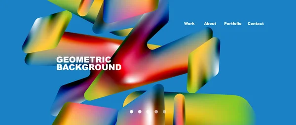 Colorful Geometric Background Landing Page Vector Illustration Wallpaper Banner Background — Διανυσματικό Αρχείο