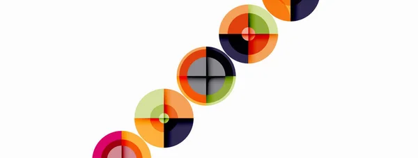 Cercuri Umbre Modă Compoziție Geometrică Minimă Fundal Abstract — Vector de stoc