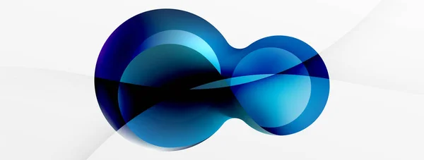 Fluid Abstract Background Shapes Circle Flowing Design Wallpaper Banner Background — 图库矢量图片