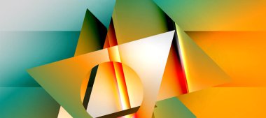 Triangle abstract background with shiny and glossy effects. Vector Illustration For Wallpaper, Banner, Background, Card, Book Illustration, landing page