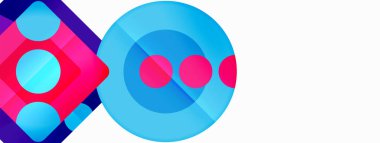 Triangles and circles abstract background for wallpaper, banner, background, card, book Illustration, landing page