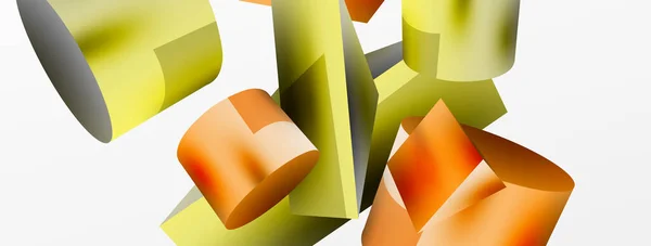 Vector Abstract Background Shapes Triangle Cylinder Trendy Techno Business Template — 图库矢量图片