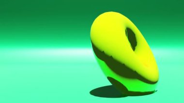 Glossy shiny torus metallic abstract 3d shape seamless motion graphics background