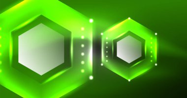 Neon altıgen arka plan. Duvar kağıdı, afiş, arkaplan, iniş sayfası, duvar resimleri, davetiyeler, posterler için yüksek teknoloji tasarımı