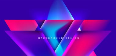 Renkli sıvı gradyanlı gelecekçi üçgen vektörü soyut arkaplan