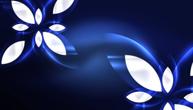 Soyut arka plan vektörü neon parlayan geometrik elementler. Duvar kağıdı, afiş, arkaplan, iniş sayfası, duvar resimleri, davetiyeler, posterler için yüksek teknoloji tasarımı