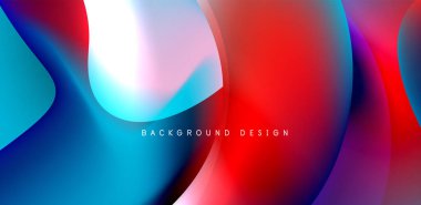 Soyut arkaplan renklerine sahip güzel sıvı şekiller