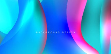 Sıvı renkli 3D elementler soyut arkaplan