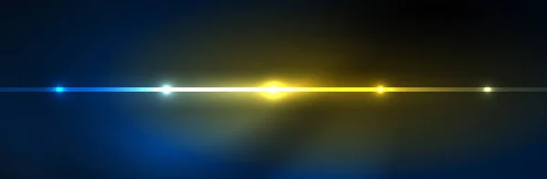 Lumières Néon Brillantes Fond Abstrait Sombre Avec Des Lignes Courbes — Image vectorielle
