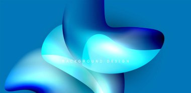 Soyut arkaplan renklerine sahip güzel sıvı şekiller