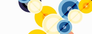 Gölgeler ile çevreler küçük geometrik bileşim soyut arkaplan