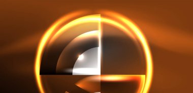 Soyut arkaplan parlayan neon halkalar ve sihirli ışık efektleri olan çizgiler. Duvar kağıdı, afiş, arkaplan, iniş sayfası, duvar resimleri, davetiyeler, posterler için yüksek teknoloji tasarımı