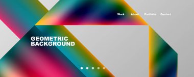 Minimalist geometric abstract background with fluid gradients. Vector Illustration For Wallpaper, Banner, Background, Card, Book Illustration, landing page