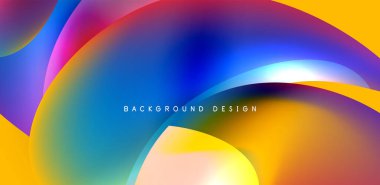 Soyut arkaplan renklerine sahip güzel sıvı şekiller