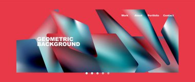 Abstract geometric landing page. Creative background for wallpaper, banner, background or web