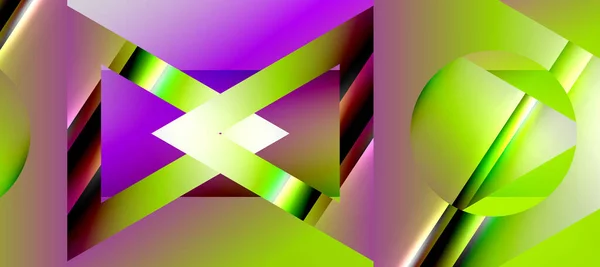 Trendige Minimale Geometrische Komposition Abstrakten Hintergrund Schattenlinien Und Lichter Auf — Stockvektor