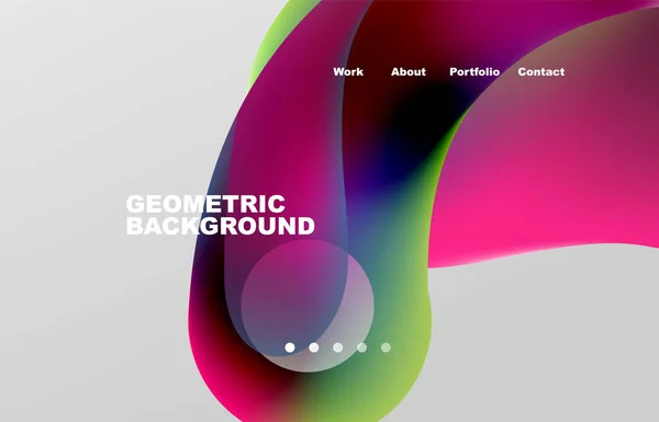 Abstract Liquid Background Your Landing Page Design Web Page Website — Archivo Imágenes Vectoriales