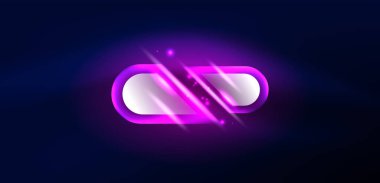 Soyut arkaplan parlayan neon ışıklı geometrik şekiller. Duvar kağıdı, bayrak, arkaplan, kart, kitap illüstrasyonu, iniş sayfası için uzay kozmik ya da sihirli enerji vektör duvar kağıdı