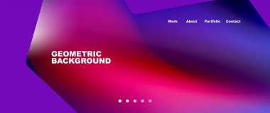 Abstract geometric landing page. Creative background for wallpaper, banner, background or web